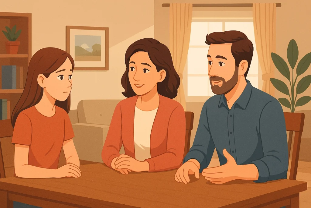 والدی قدرت نه گفتن را در خود تمرین میکنند. یکی از روش هایی که میتوان به نوجوانان چگونه نه گفتن را یاد بدهیم