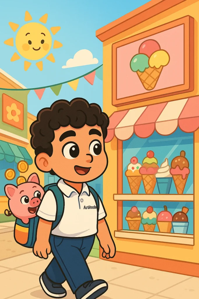 کیان مقابل بستنی فروشی