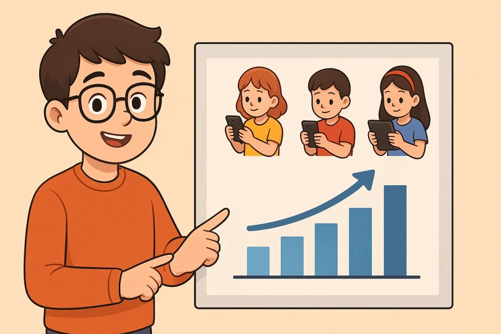 آمارهای جهانی استفاده کودکان از موبایل و تبلت در سال 2025