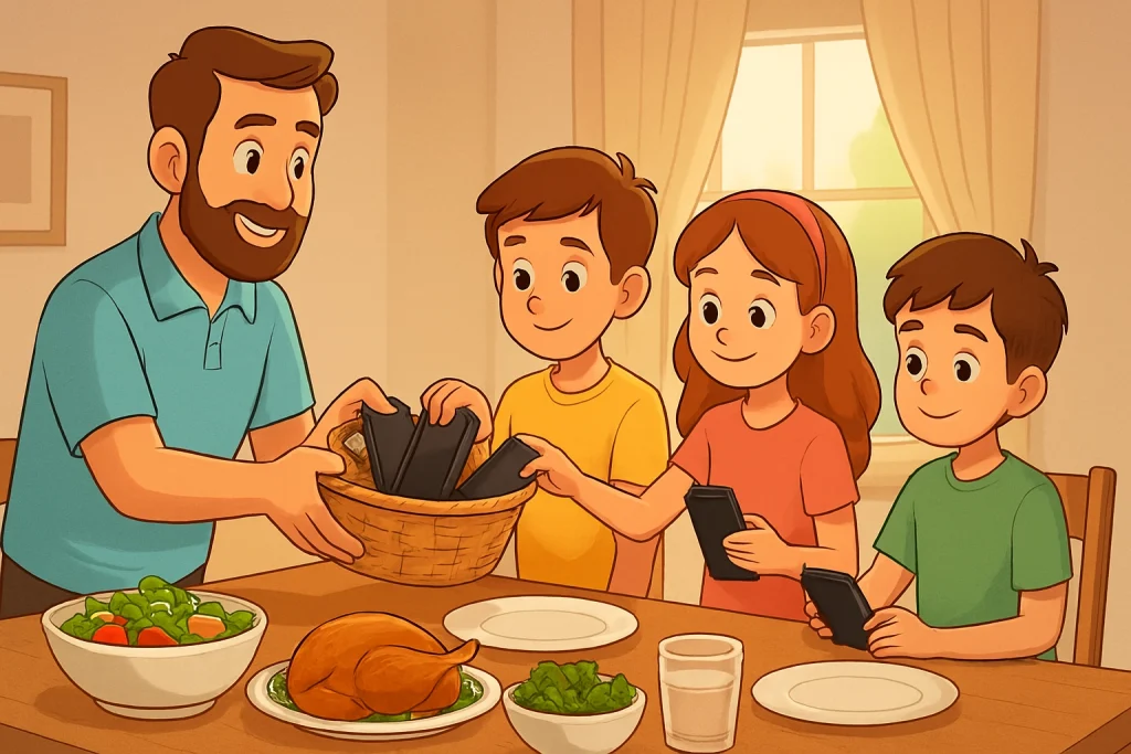 قانون گوشی موقع غذا ممنوع