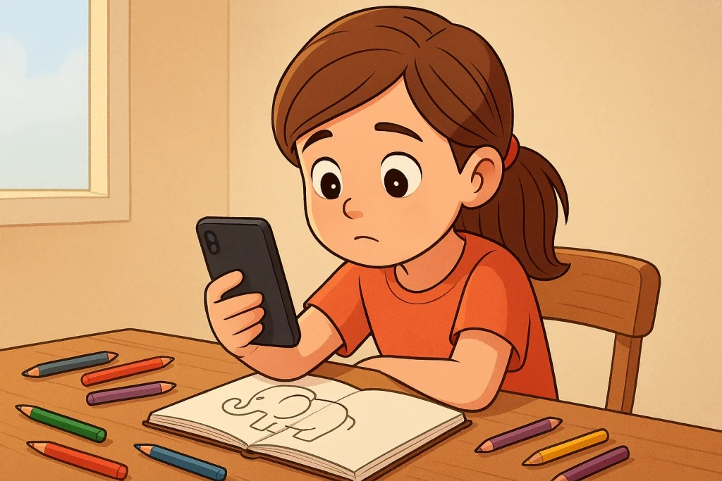 کاهش خلاقیت در کودکان به دلیل استفاده بیش از حد از موبایل