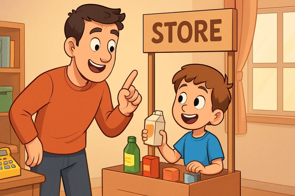 بازی آموزش بودجه بندی به کودکان 7 تا 9 سال | فروشگاه کوچک من 12 تشویق والدین