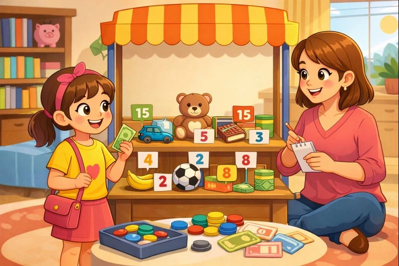 بازی آموزش بودجه بندی به کودکان 7 تا 9 سال | فروشگاه کوچک من 16 جمع بندی موارد گفته شده در یازی فروشگاه کوچک من