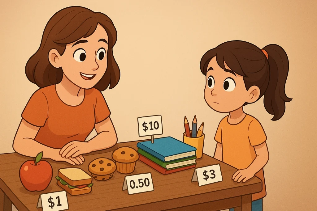 بازی آموزش بودجه بندی به کودکان 7 تا 9 سال | فروشگاه کوچک من 4 وسایل مورد نیاز برای آموزش بودجه بندی به کودکان زیر 10 سال